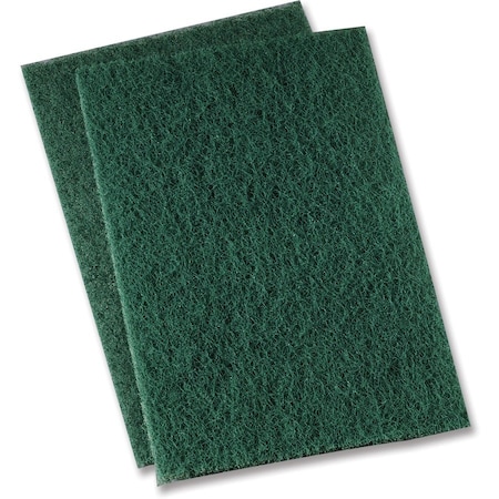 Genuine Joe Heavy-Duty Scouring Pad - 3.5in x 3.5in -  Green, 15PK GJO18421